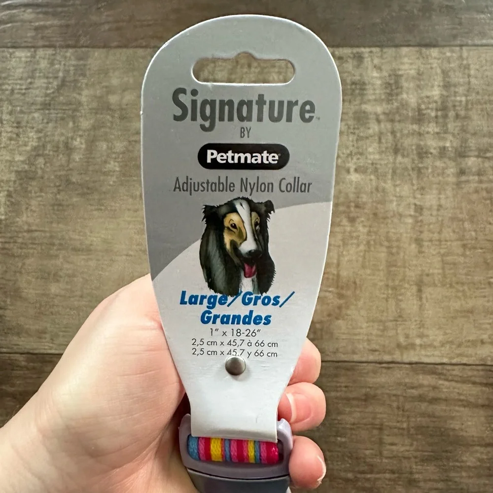 New Signature by petmate large nylon striped collar